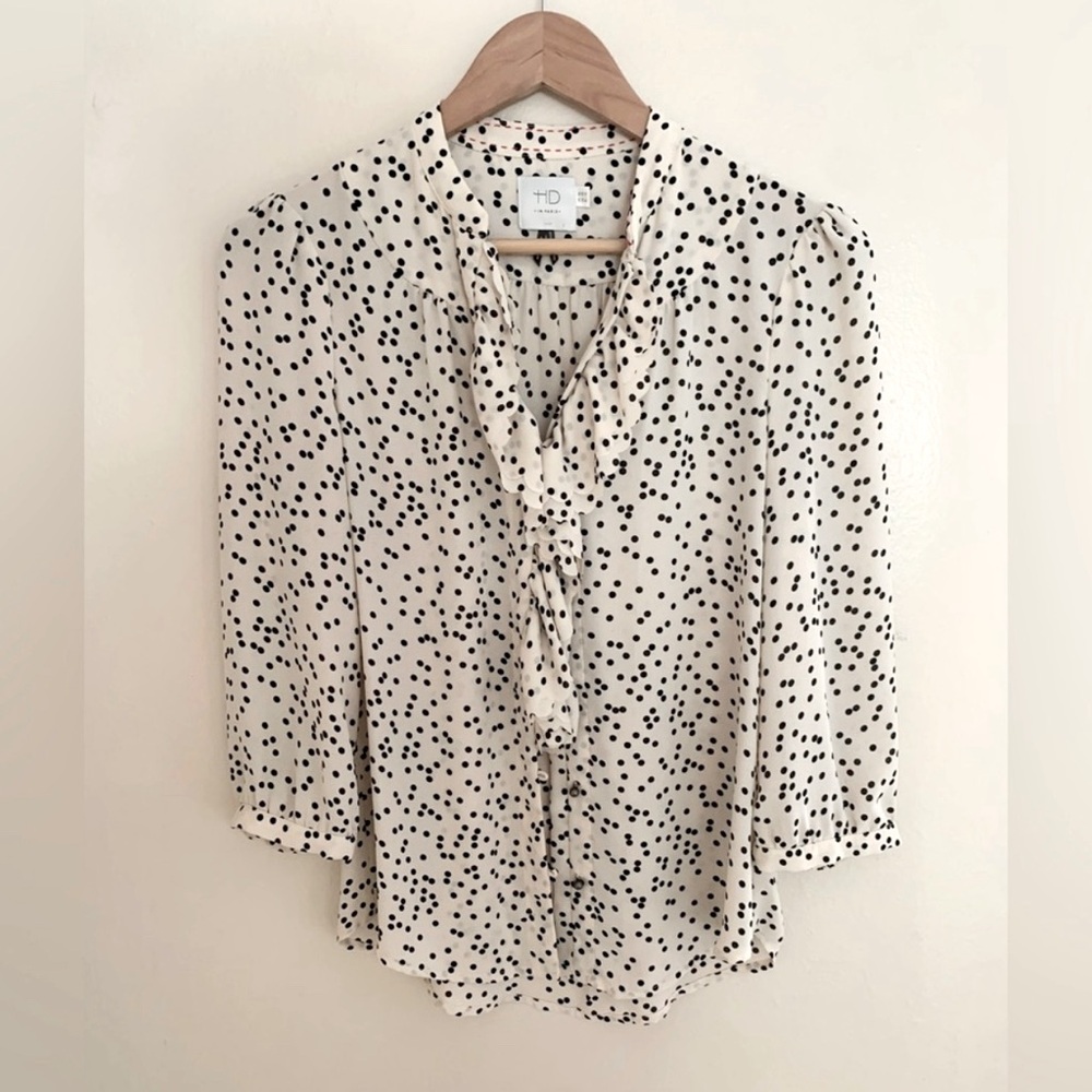 White Polka Dot Blouse